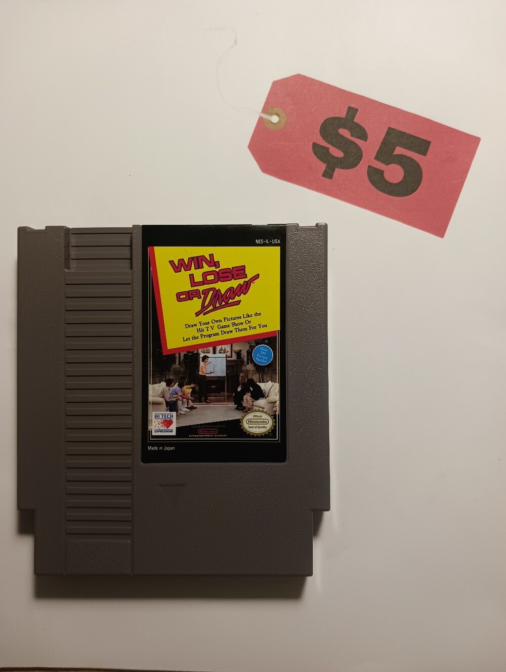 NES Win Lose or Draw Video Game Cartiage